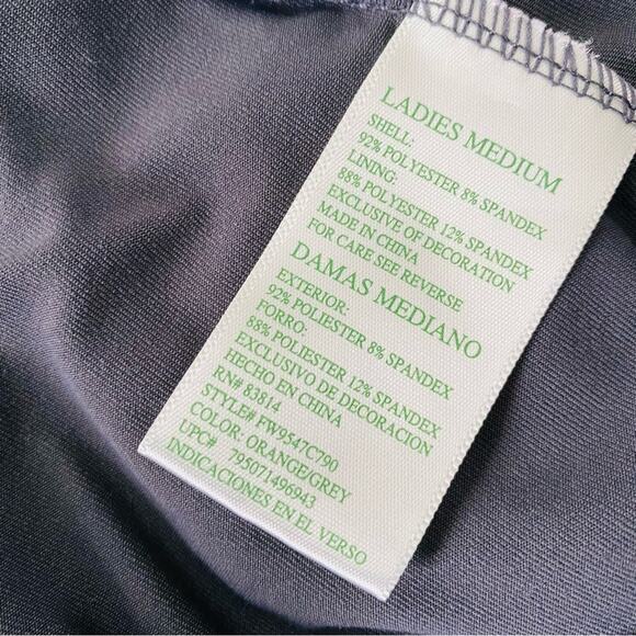 Tangerine | Racer Back Tunic Length Athleisure Tank GUC M - Picture 3 of 7